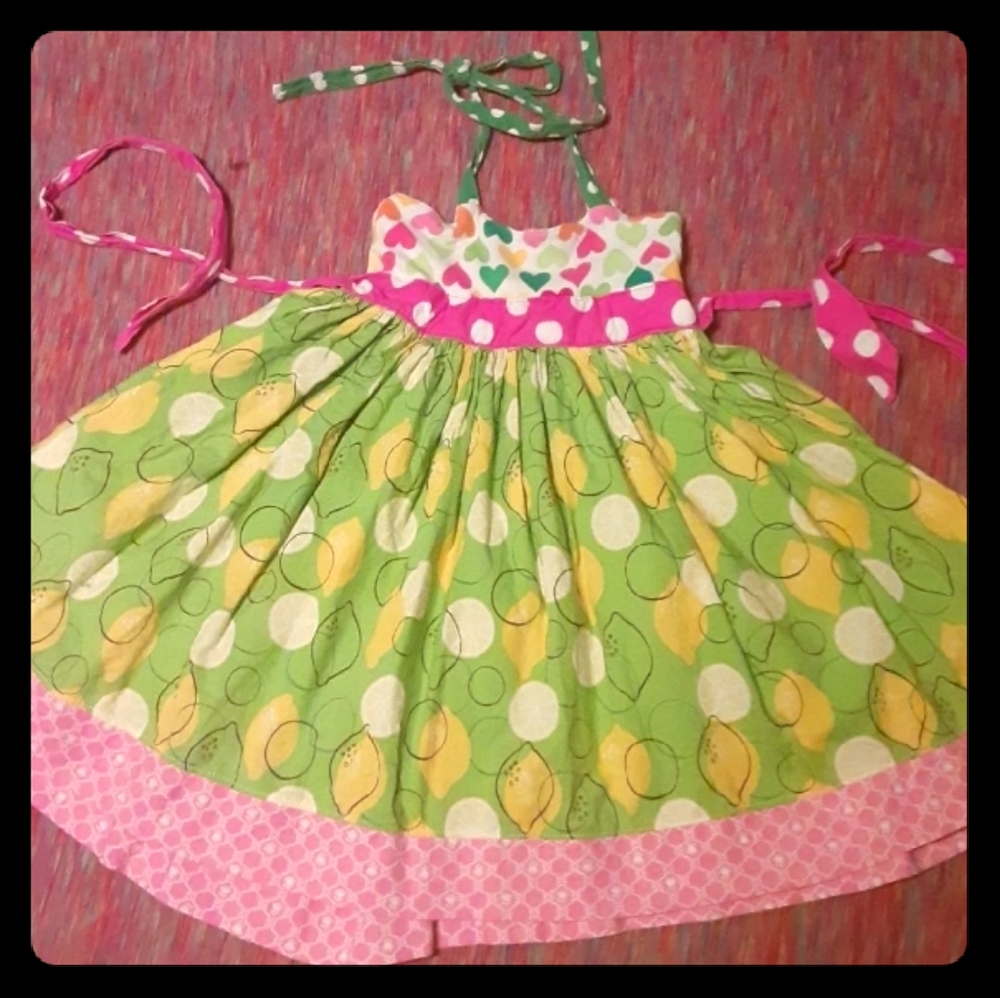 Kpea lemon and lime halter dress